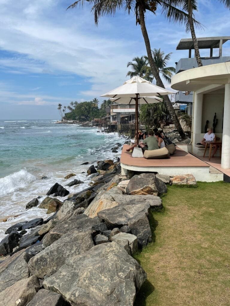 Ahangama Cafe next to the beach
