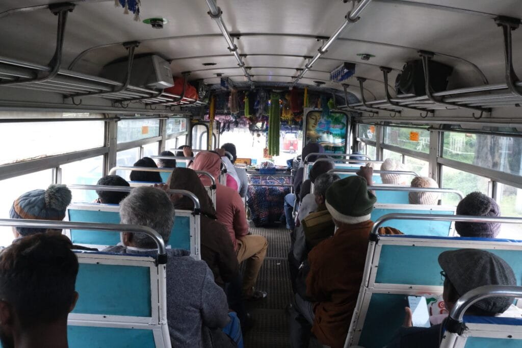 A bus full with local in Sri Lanka