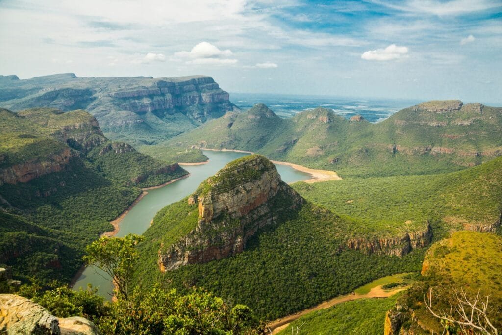 The green Panorama route near Johannesburg