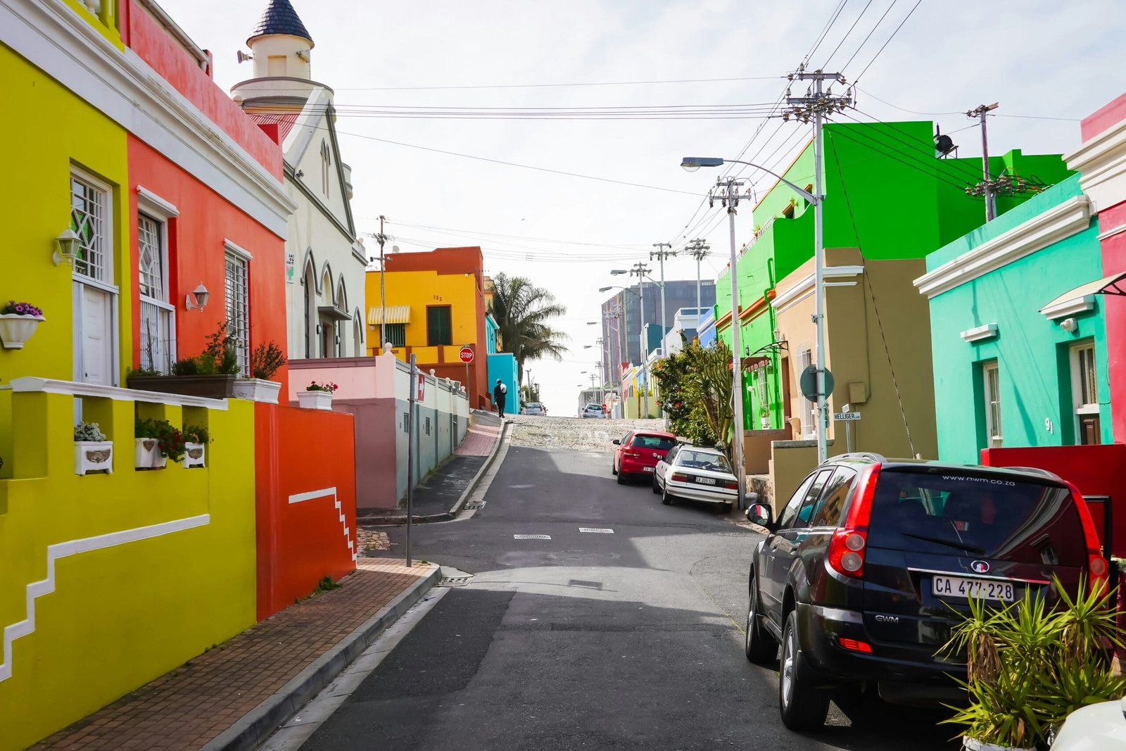 The colorful houses in Bo-Kaap Capetown