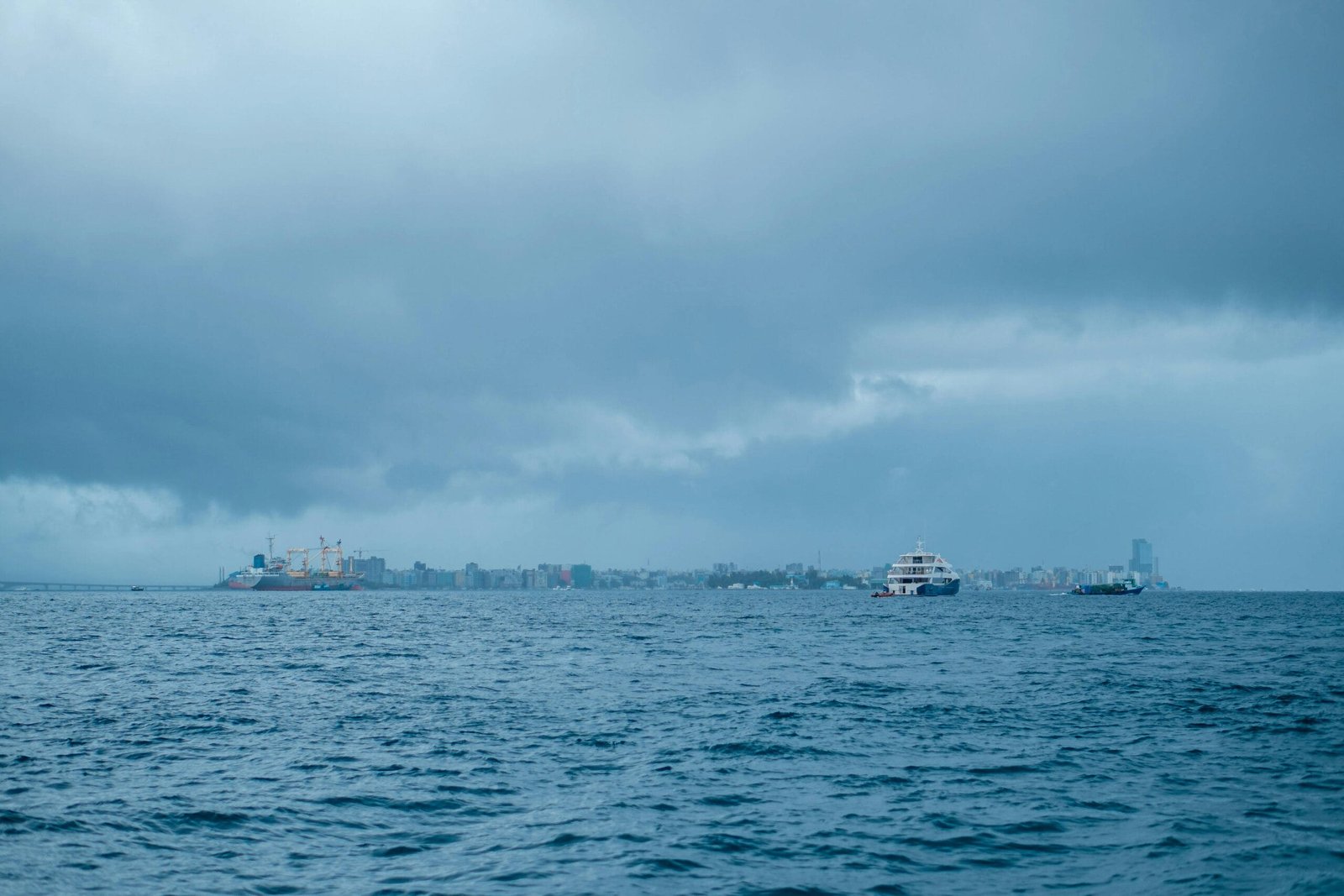 Skyline of Male from a ferry